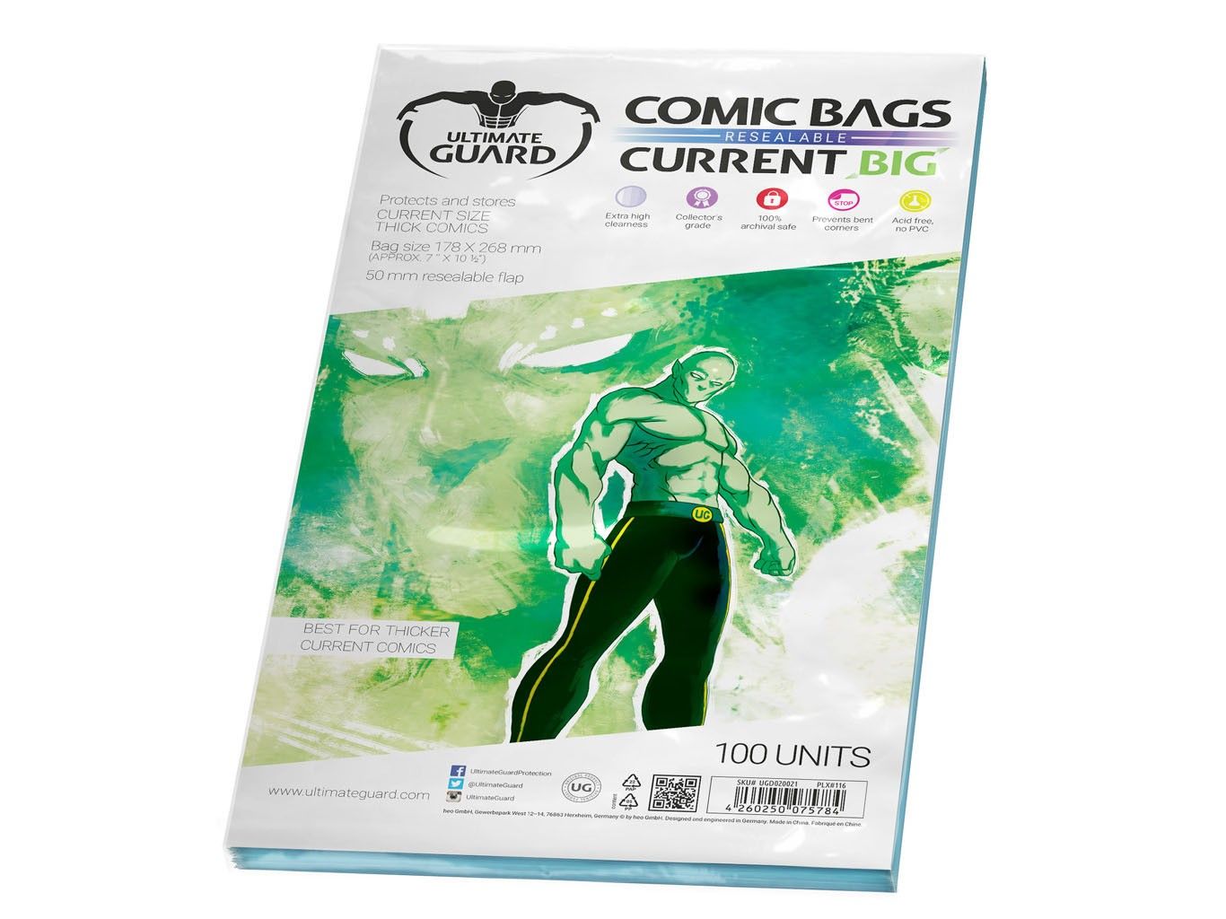 Ultimate Guard Comic Bags BIG Resealable Current Size (100)