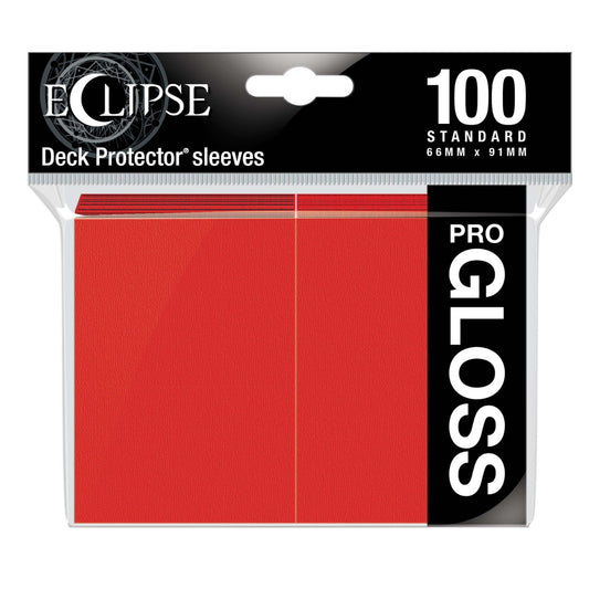 Eclipse Gloss Standard Sleeves 100 pack Apple Red