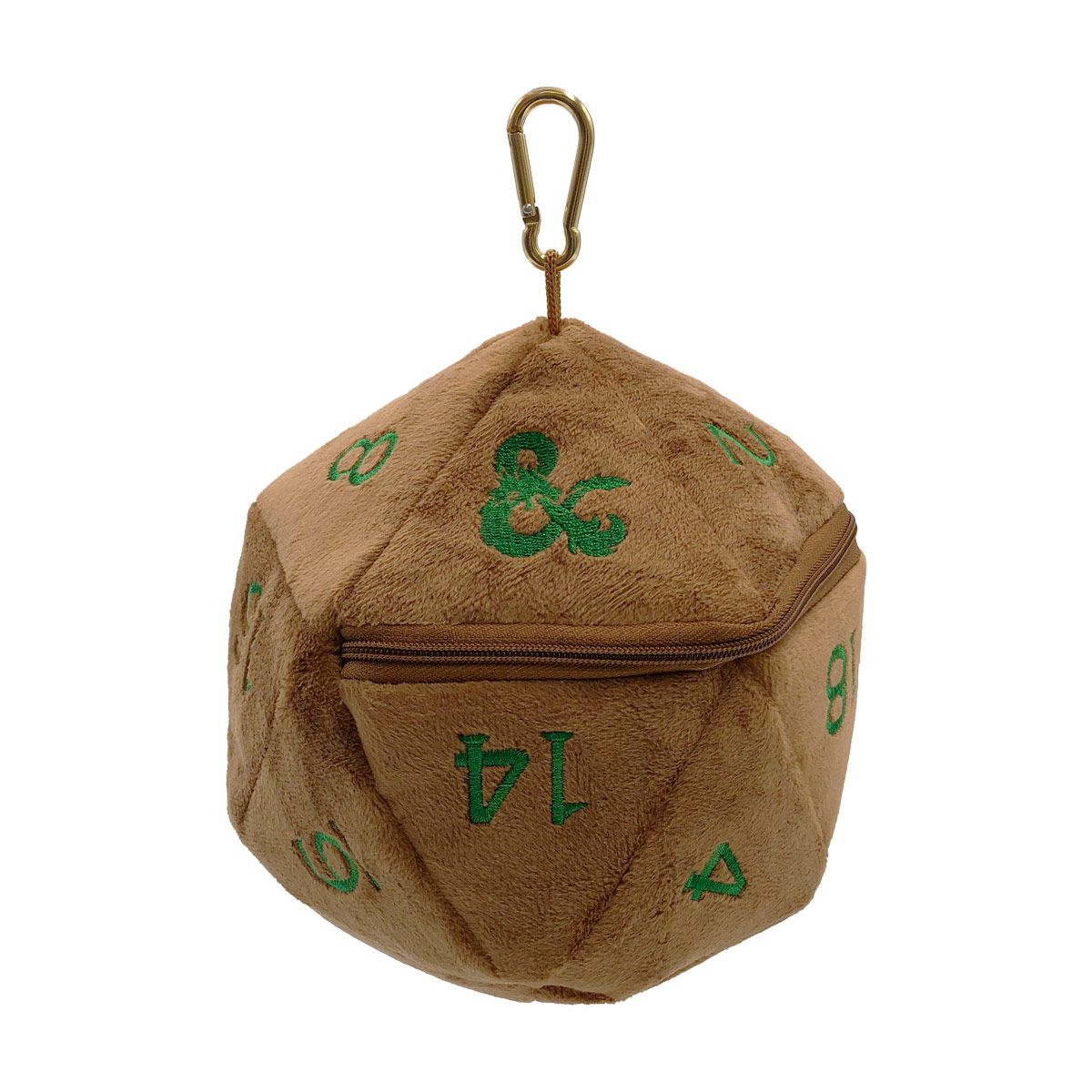 D&D D20 Plush Feywild Copper and Green Dice Bag