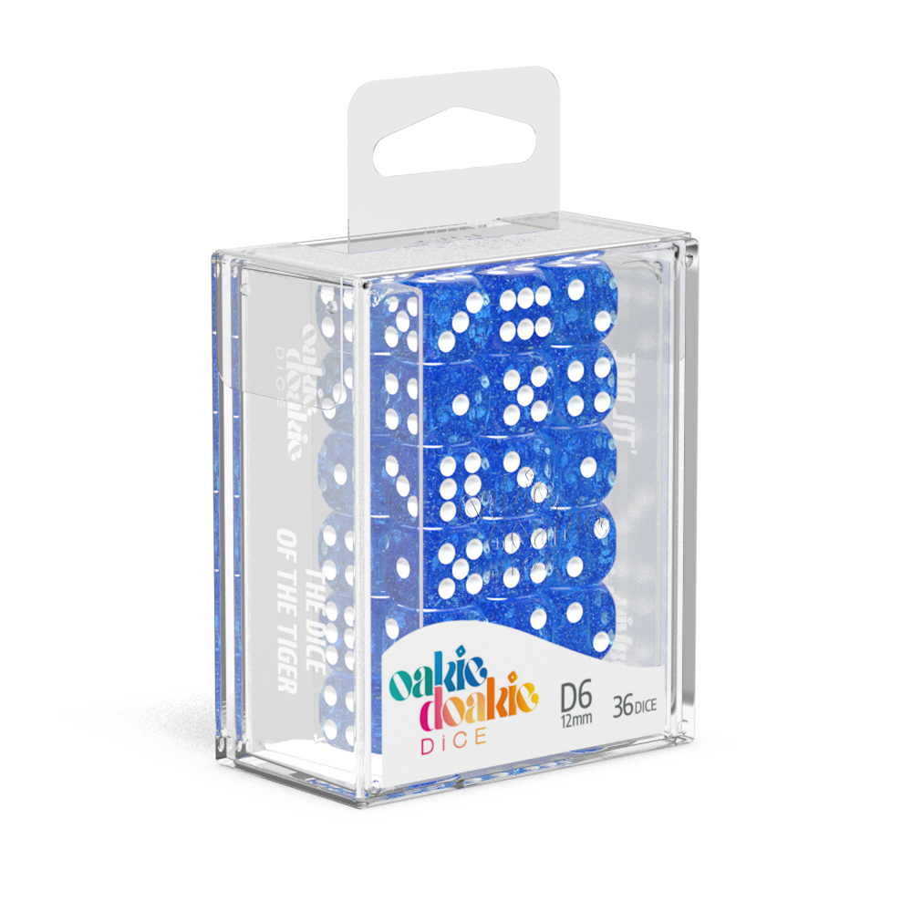 Oakie Doakie Dice D6 12 mm Speckled - Blue (36)