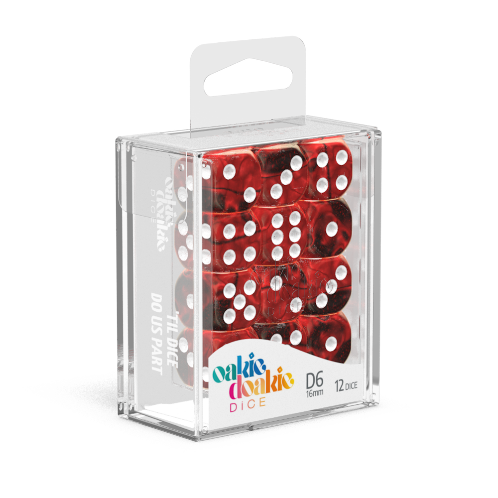 Oakie Doakie Dice D6 16 mm GemiDice - Vampire (12)