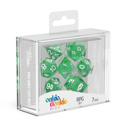 Oakie Doakie Dice RPG Set Speckled - Green (7)