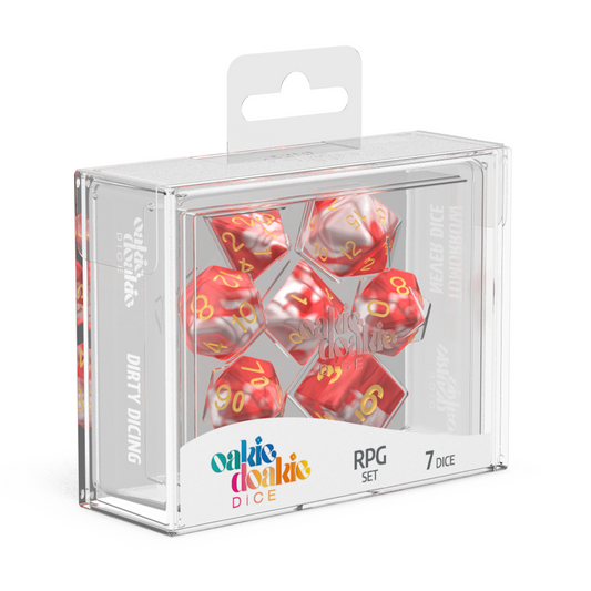 Oakie Doakie Dice RPG Set GemiDice - Red Sky (7)