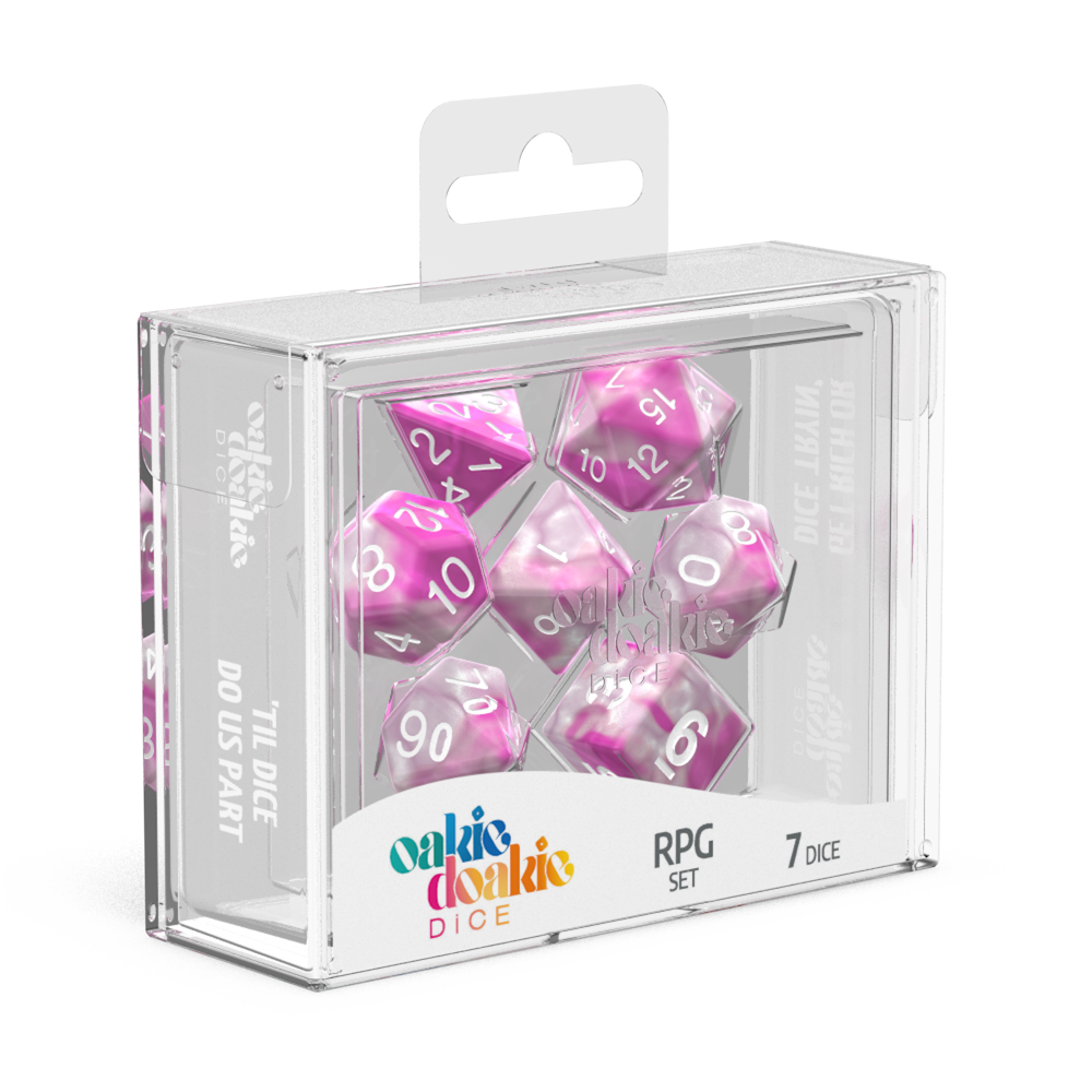 Oakie Doakie Dice RPG Set GemiDice - Magnolia (7)