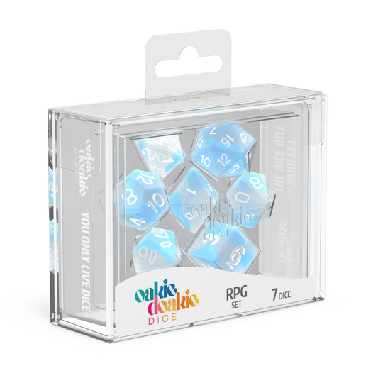 Oakie Doakie Dice RPG Set Glow in the Dark - Arctic (7)