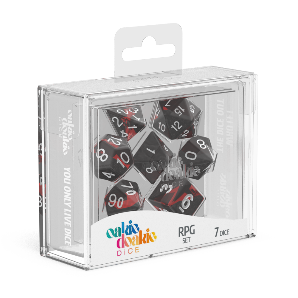 Oakie Doakie Dice RPG Set Enclave - Ruby (7)