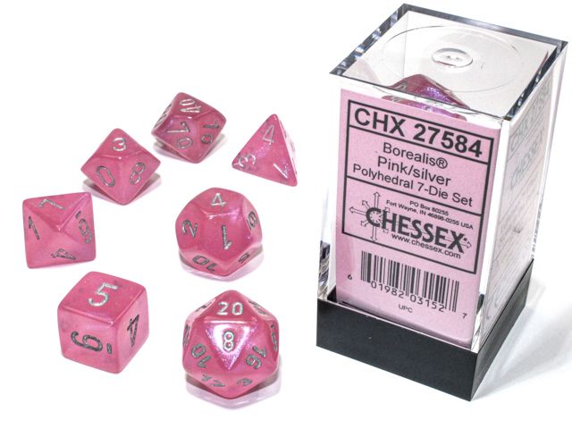 CHX 27584 Borealis Polyhedral Pink/Silver Luminary 7-Die Set