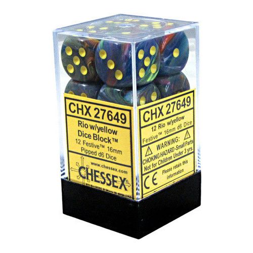 CHX 27649 Festive 16mm d6 Rio/Yellow Block (12)
