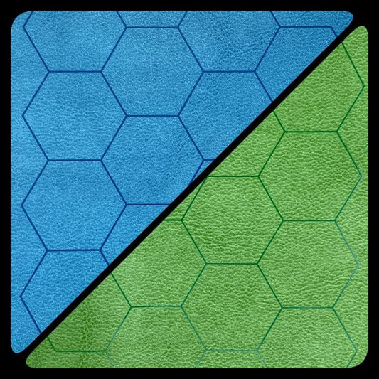 CHX 97665 Reversible Megamat 1" Hexes Blue-Green (34Â½ x 48)