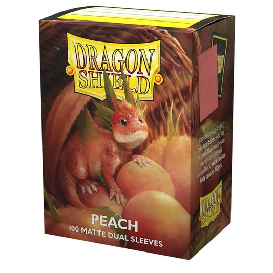 Sleeves - Dragon Shield - Box 100 - Standard Size Dual Matte Peach Piip