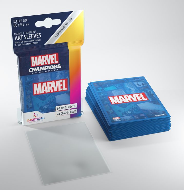 Gamegenic Marvel Champions Art Sleeves Marvel Blue