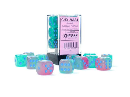 CHX 26664 Gemini 16mm d6 Gel Green-Pink/Blue Luminary Block (12)