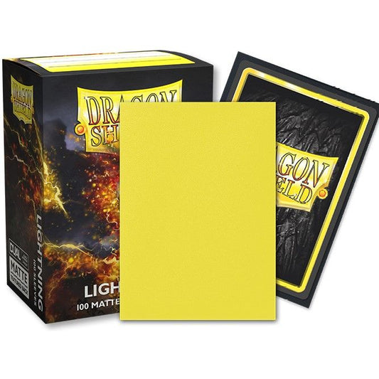 Sleeves - Dragon Shield - Box 100 - Standard Size Dual Matte Lightning Yellow Ailia