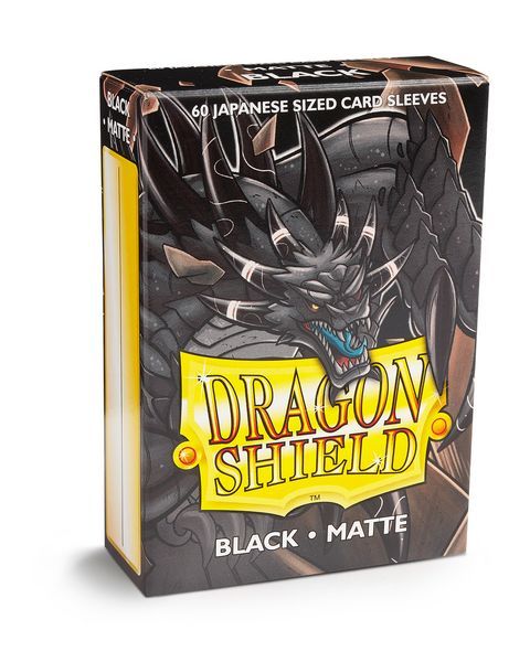 Sleeves - Dragon Shield Japanese - Box 60 - Black Matte