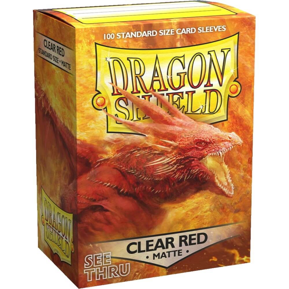 Sleeves - Dragon Shield - Box 100 - Clear Red MATTE