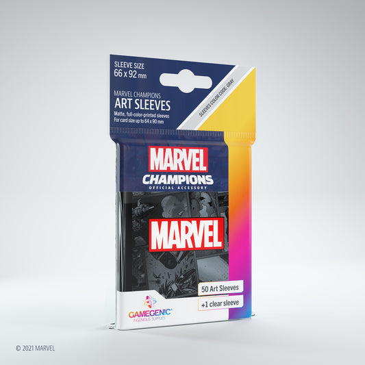 Gamegenic Marvel Champions Art Sleeves Marvel Black