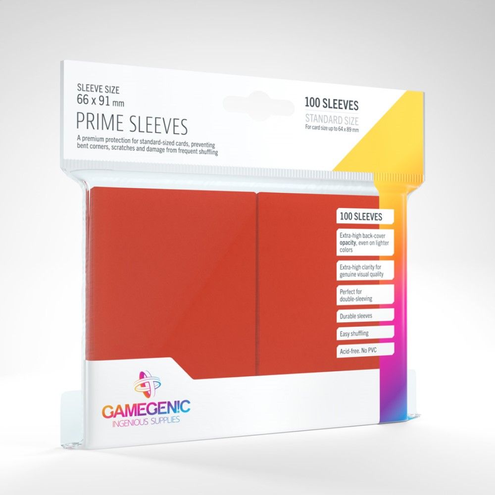 Gamegenic Prime 100ct Red Sleeves