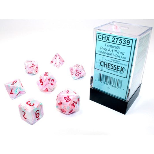 CHX 27539 Festive Polyhedral Pop Artâ„¢/red 7-Die set