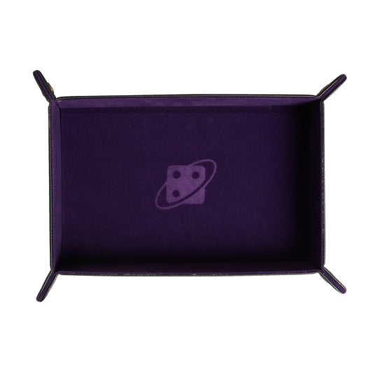 Sirius Dice - Purple Rectangle Tray with Copper Buttons