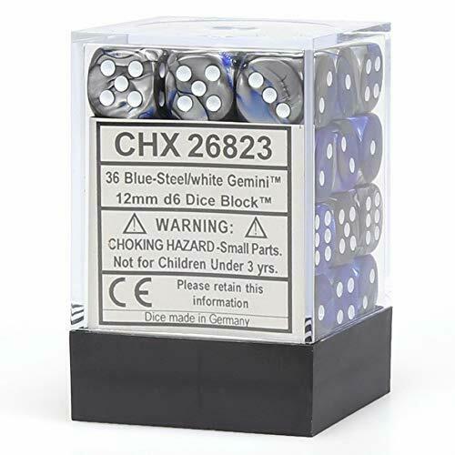 CHX 26823 Gemini 12mm d6 Blue-Steel/White Block Block (36)