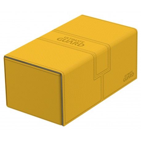 Ultimate Guard Twin FlipÂ´nÂ´Tray Deck Case 200+ Standard Size XenoSkin Amber Deck Box