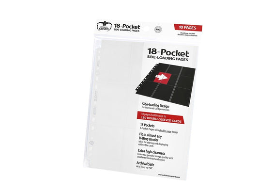 Ultimate Guard 18-Pocket Pages Side-Loading White
