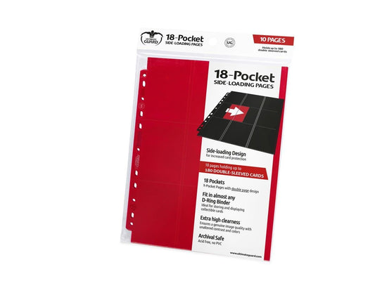 Ultimate Guard 18-Pocket Pages Side-Loading Red