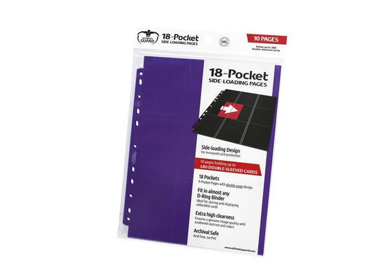 Ultimate Guard 18-Pocket Pages Side-Loading Purple