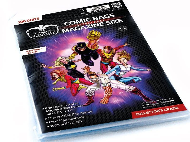 Ultimate Guard Comic Bags Resealable Magazine Size (100)