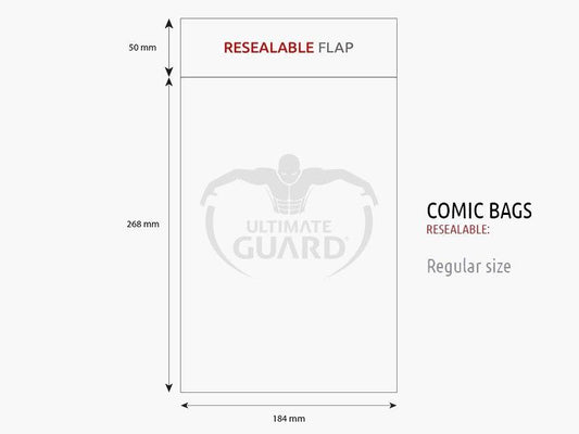 Ultimate Guard Comic Bags Resealable Regular Size (100)