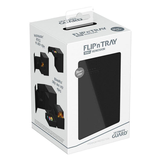 Ultimate Guard Flip n Tray 100+ XenoSkin Monocolor Black Deck Box