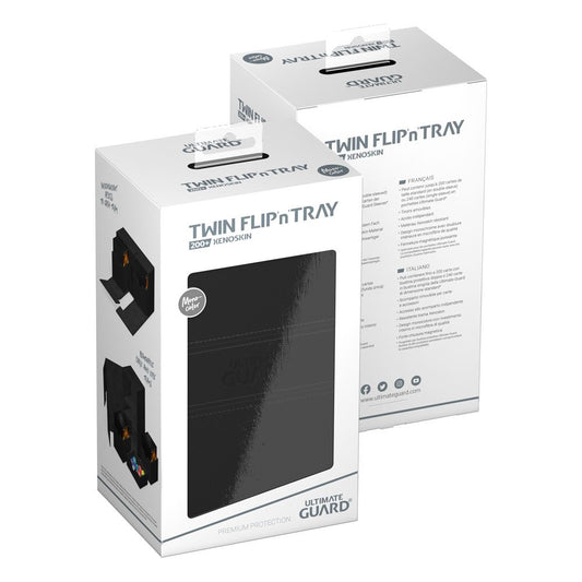 Ultimate Guard Twin Flip n Tray 200+ XenoSkin Monocolor Black Deck Box