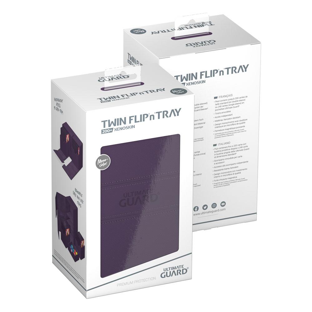 Ultimate Guard Twin Flip n Tray 200+ XenoSkin Monocolor Purple Deck Box